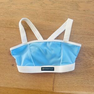 Honeycut Blue and White Sports Bra